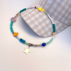 17” Bead Handmade Necklace- Beach- Surfstyle